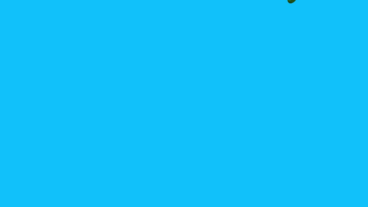 Vegetables animation on blue screen chroma key, flat design elements