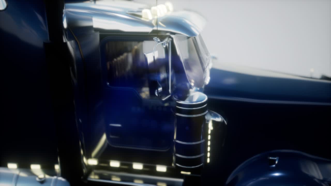 pista de camión estadounidense brillante en el estudio