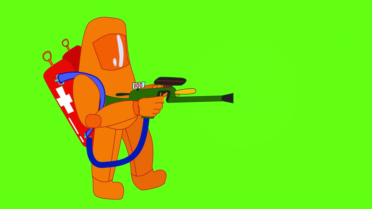 disparos de personajes de dibujos animados