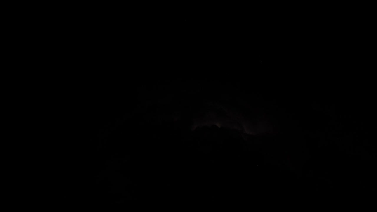 Thunderstorm and Lightning Striking Near Denver Colorado, Lightning Over Tree Tops at Park, Black Sky With Lightning Bursts Throughout Frame