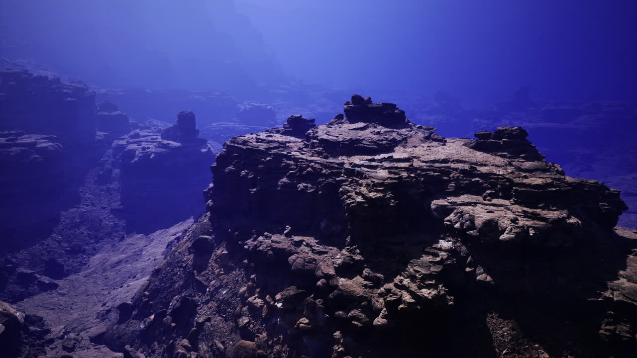 Underwater rock formations