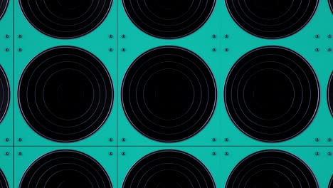 fondo 3d de un conjunto de dinámicas. animación en bucle de un altavoz.