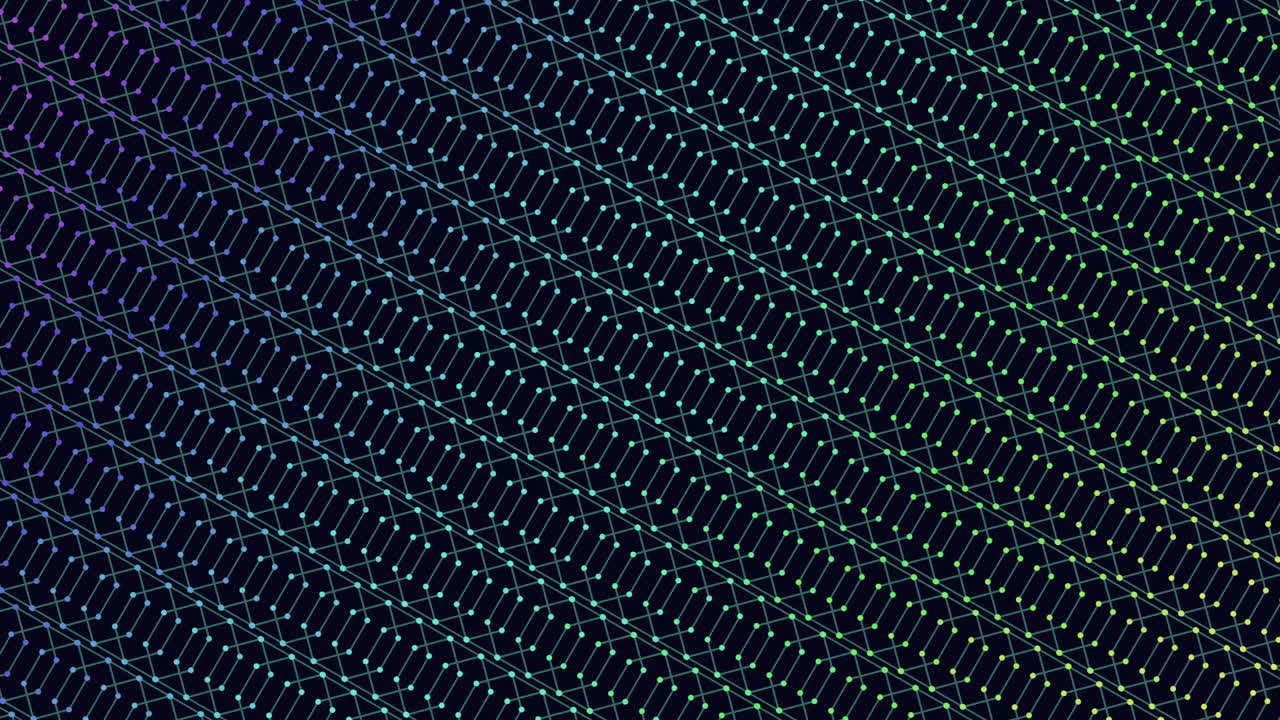 cuadrícula dinámica en zigzag con líneas de colores