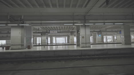 empty train station platform