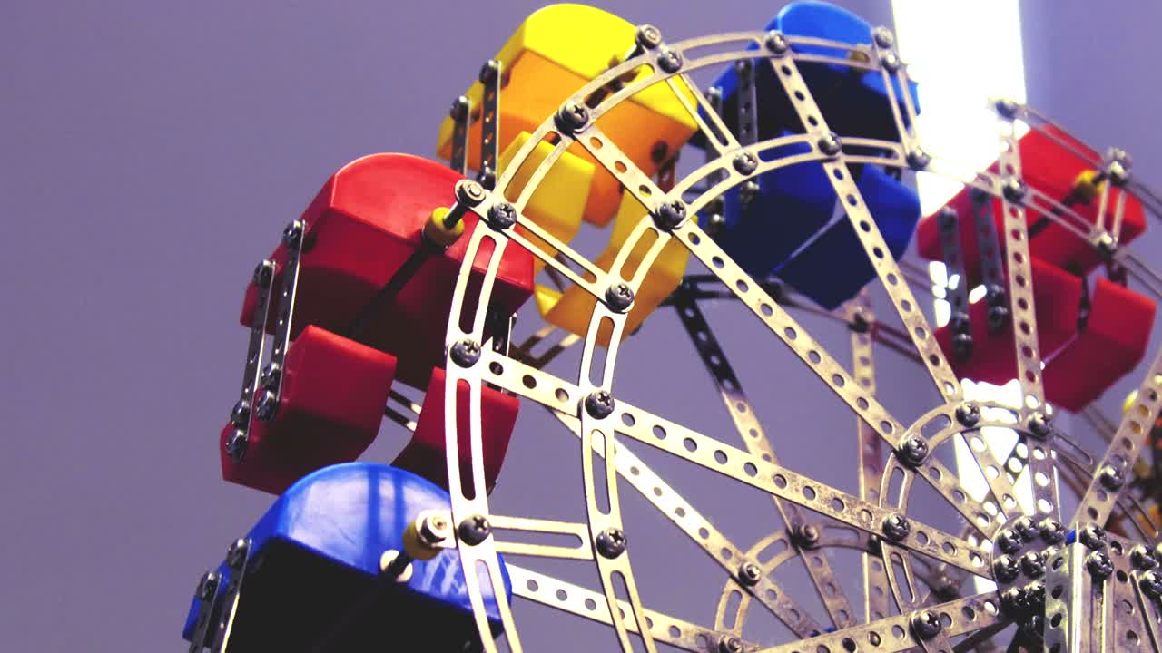 페리스  장난감 파노라마 관측  다채로운 하단 뷰 배경