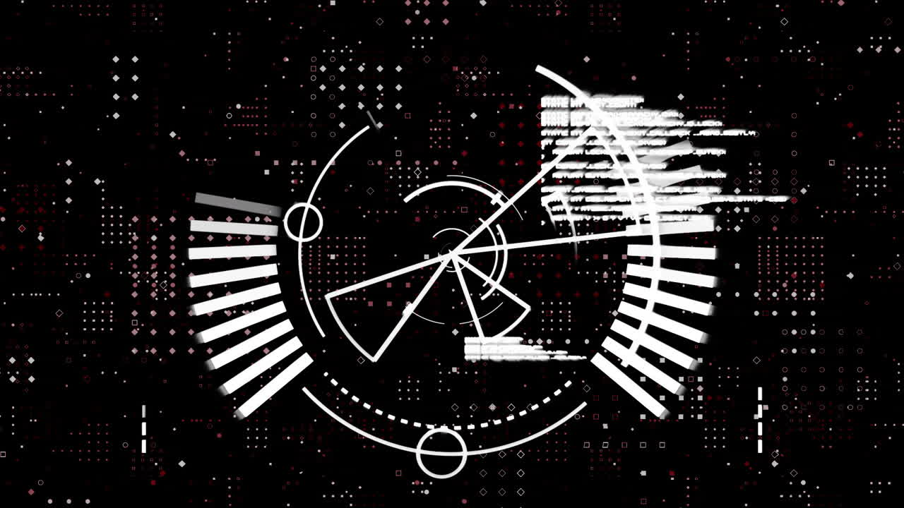 animación del procesamiento de datos digitales sobre un fondo negro