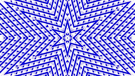 Sterne-Zoomschleife-Blauer-Bewegungshintergrund