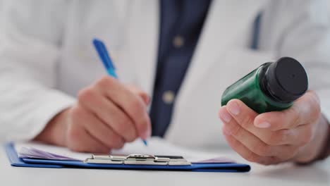 handheld view of doctor checking medical results