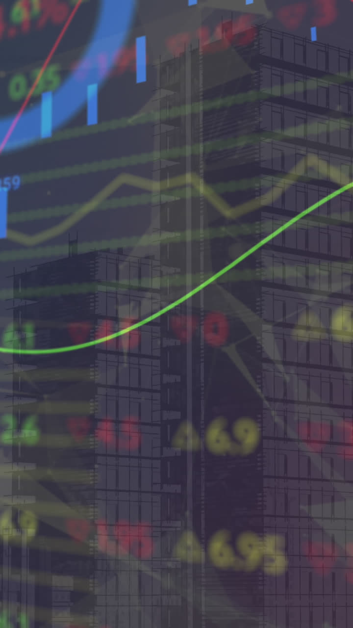 animación del procesamiento de datos sobre el paisaje urbano