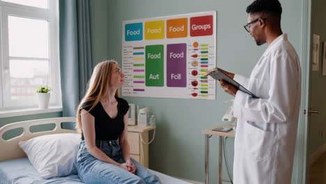 doctor discussing dietary plan with patient