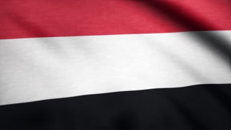 flag of yemen animation. yemen flag waving on wind