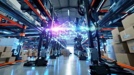 automated warehouse with robotics and ai
