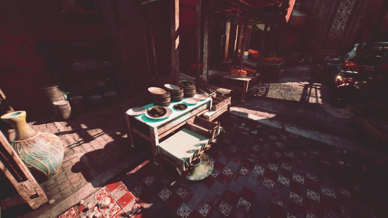 바쁜 시장 의 시장 상점