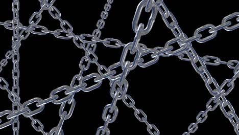 metal chain link connection loop animation