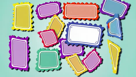 colorful empty labels