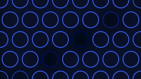 patrón de círculo azul brillante sobre fondo negro