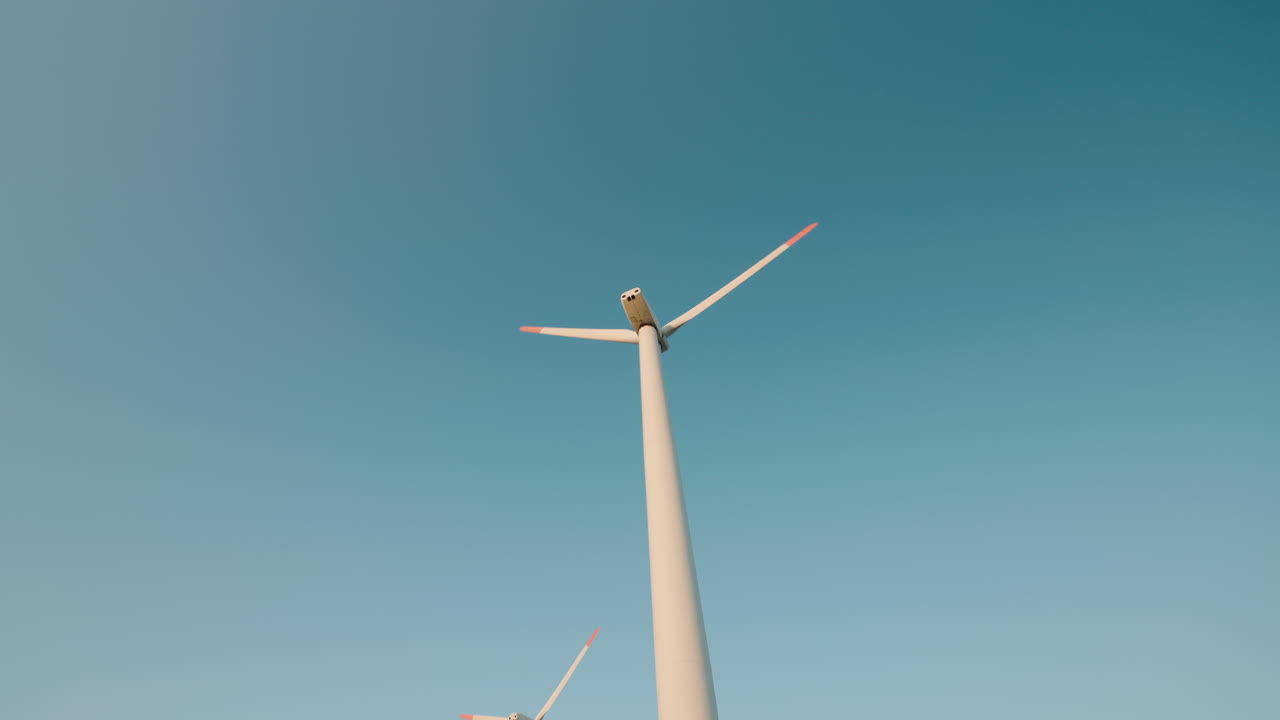 Wind Turbines Against a Blue Sky