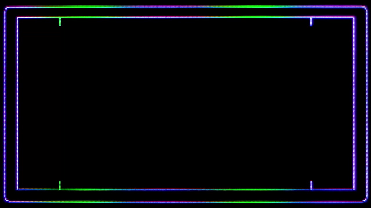 Animated Neon Glowing Frame Border with Moving Light Effect
