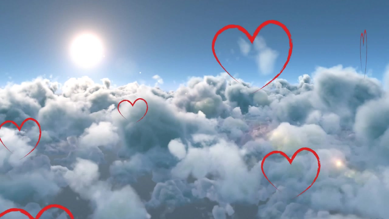 Animation af sikre skyer, der roterer over skyer