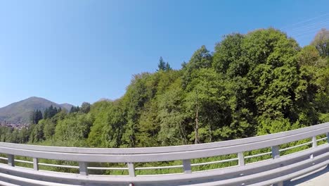 mountain road view from bridge