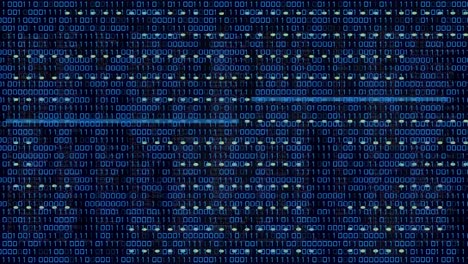 animation of binary coding and data processing