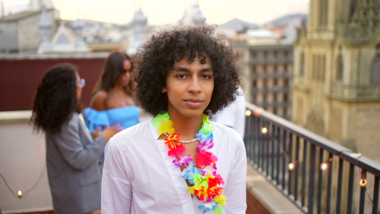 People enjoying a party on a rooftop