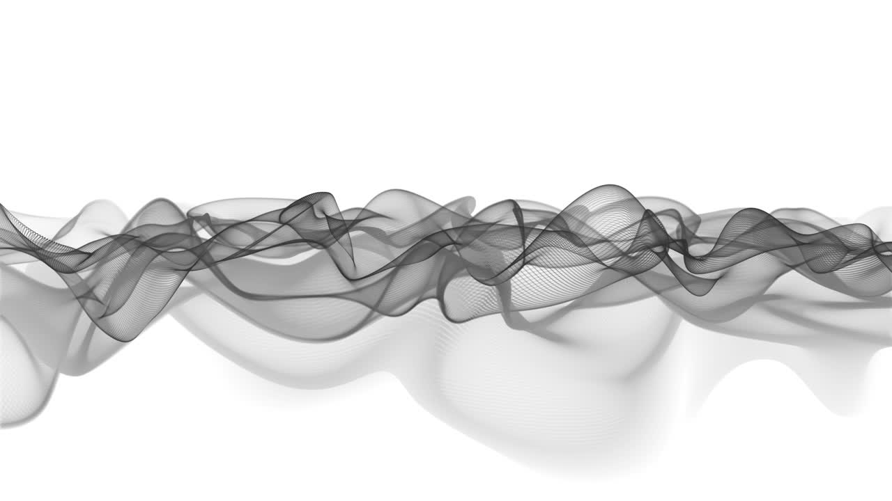 Looped Motion Wavy Lines in Dark Gray Color on white background