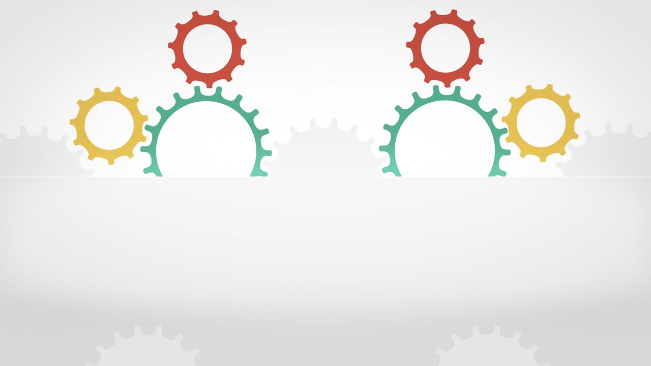 concepto de trabajo en equipo. engranajes coloridos girando con precisión como un mecanismo integrado.