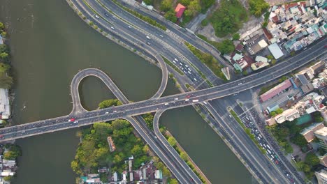 the road next to the river in ho chi minh city - vietnam