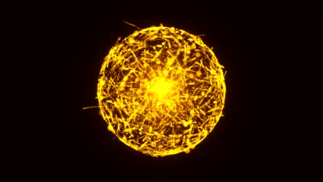 plasma energy ball are in dark space, 3d render, computer generating backdrop for modern design