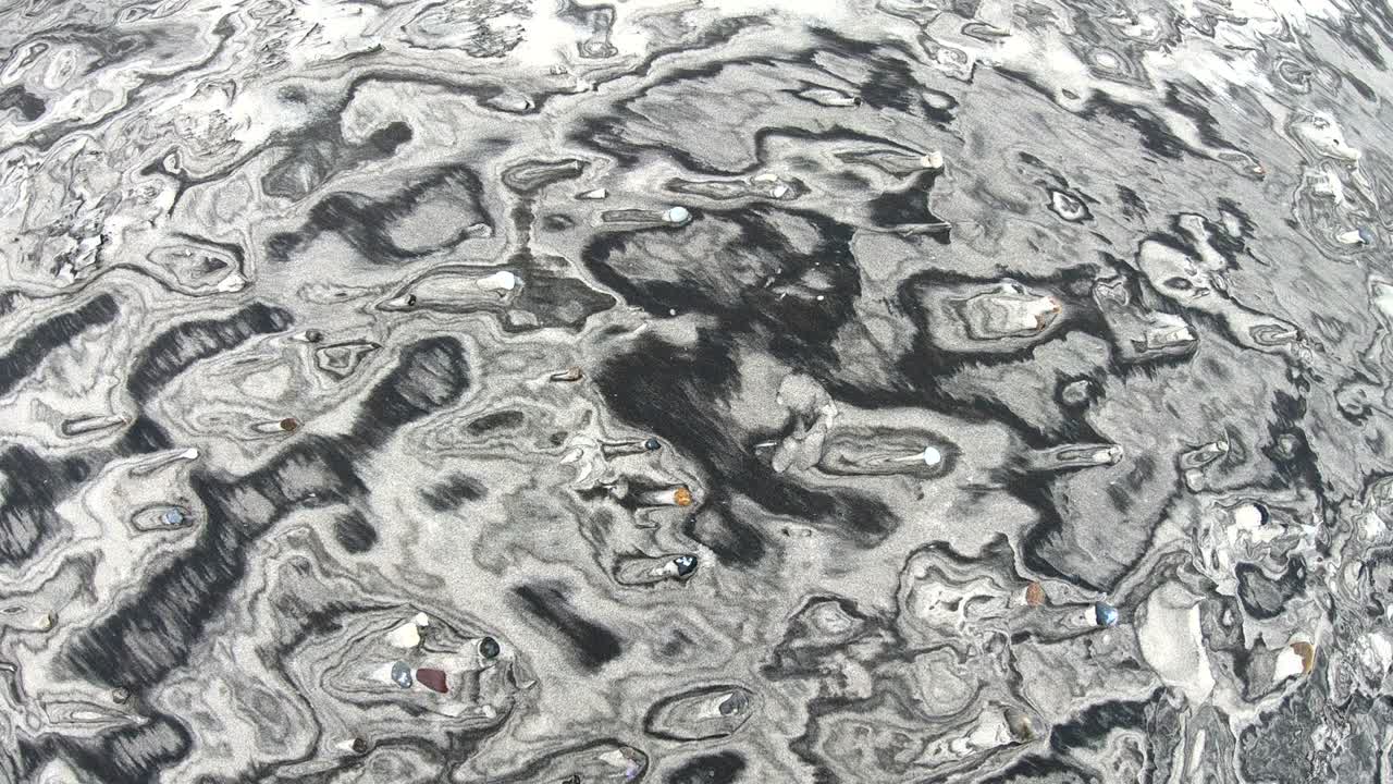 해변의 모래 구조, 북해, jutland, 덴마크, 4k