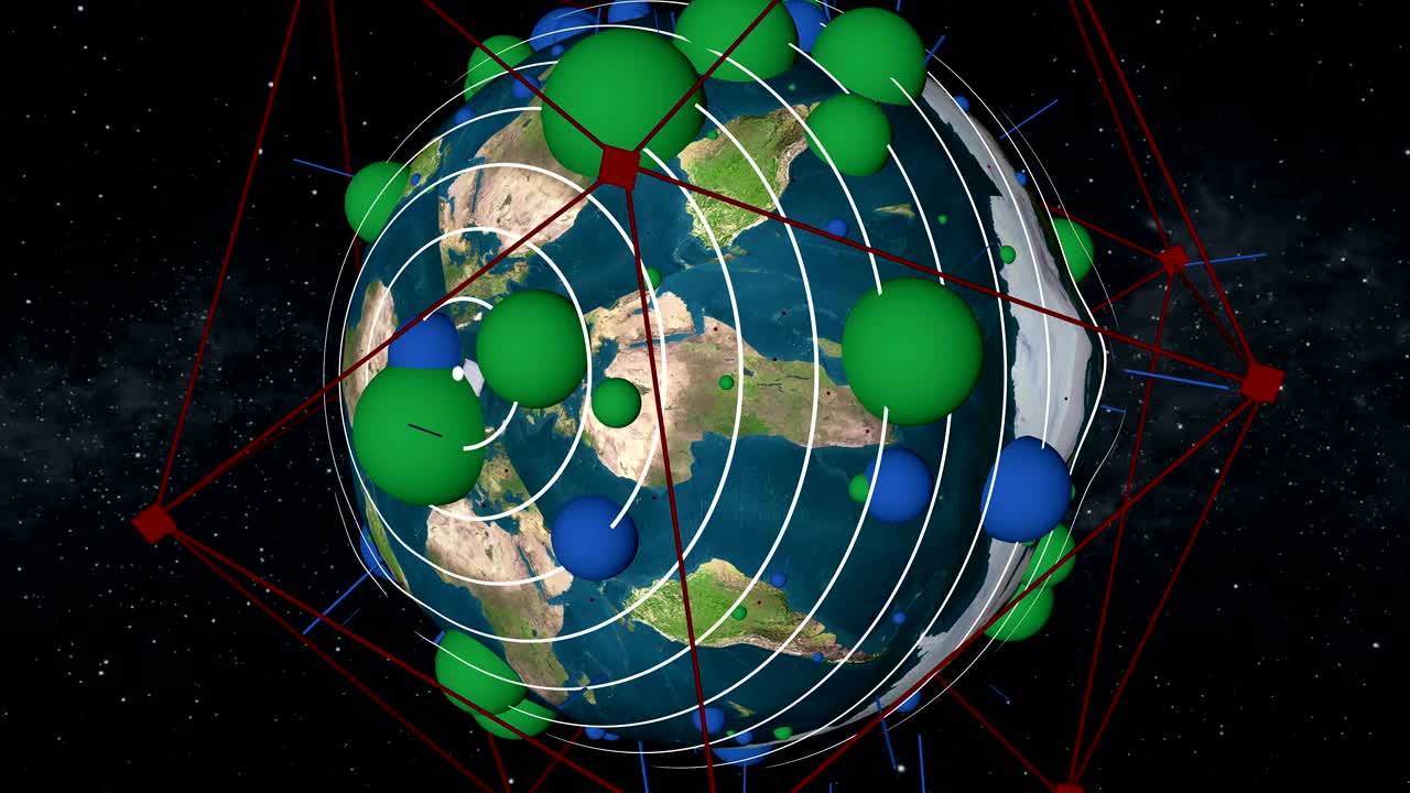 líneas haciendo un patrón con una esfera dentro de ella.