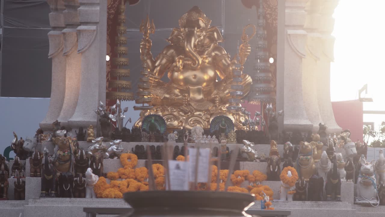 Ganesha Hindu God Statue Shrine.