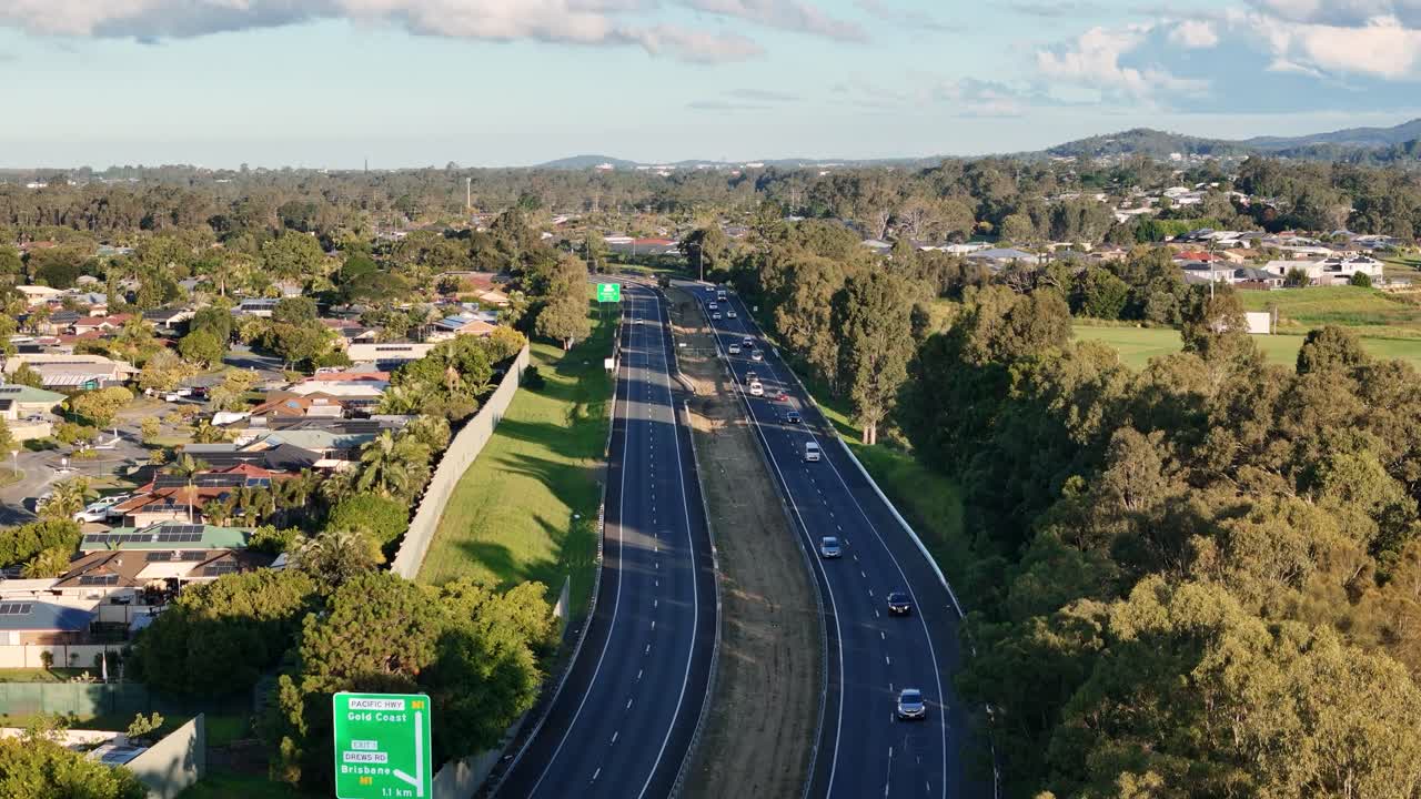 Travelling east on the Logan Tollway towards the M1 in Queensland Australia.