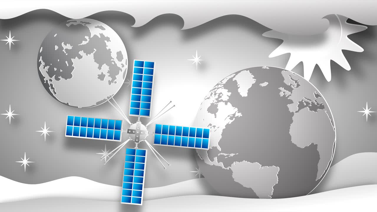 지구 행성의 인공 위성 색 날개