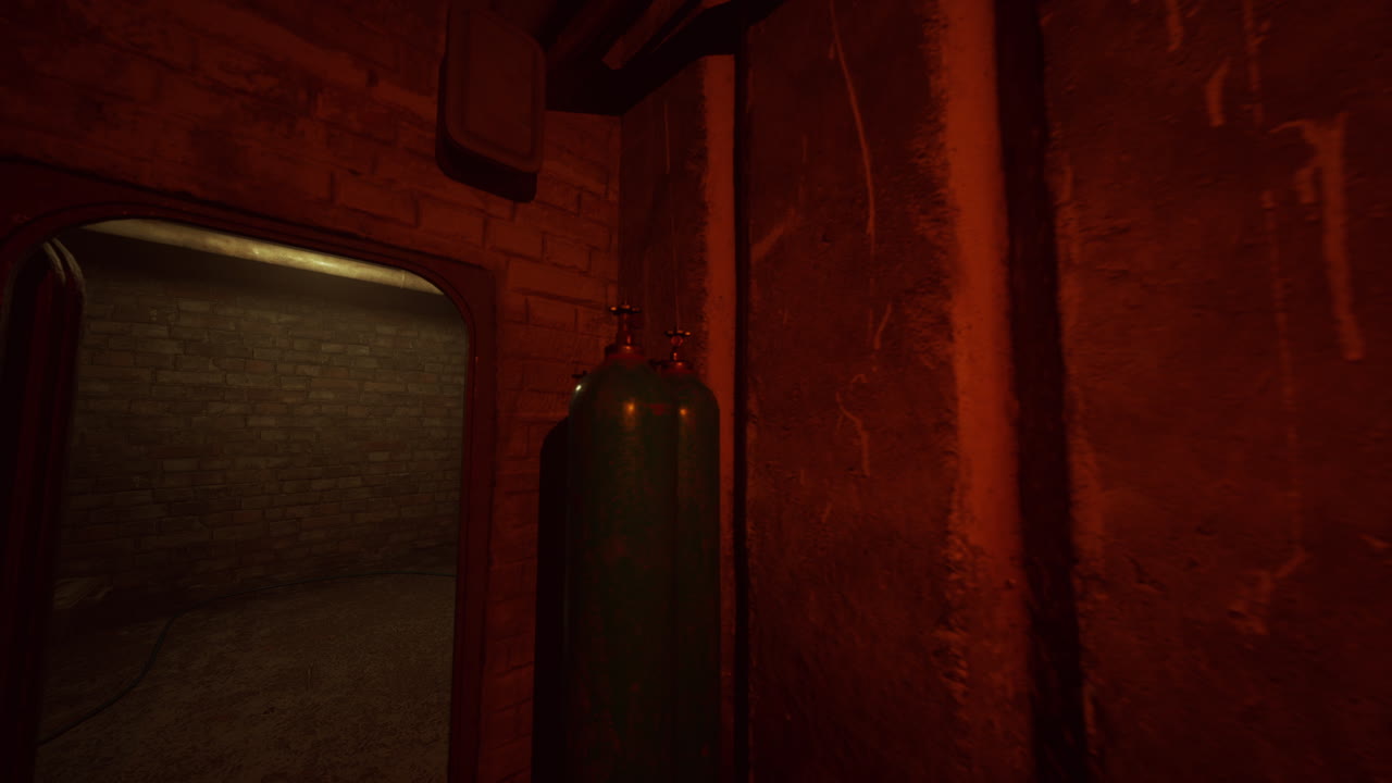 Heavy mechanical and lighting setup in stark industrial environment