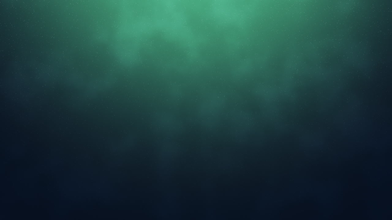 Green deep cloud in dark space