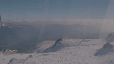 magnificent view from a gondola in sinaia, romania
