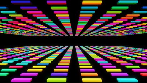 fondo festivo creativo abstracto 3d con animación de flujo en bucle, columnas multicolores que parpadean diferentes colores al azar. estilo de dibujos animados. columnas se mueven arriba y abajo. bucle vj simple bg creativo