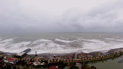 time-lapse do arranha-céu orbi balcão do mar negro tempestuoso em 2023 dezembro