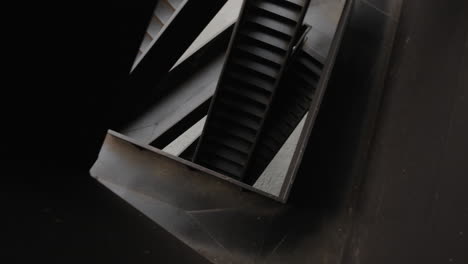 abstract, geometric steel stairway