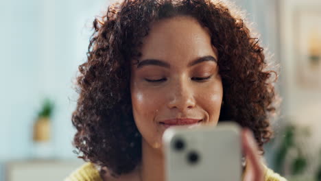 woman using her phone