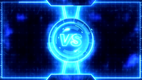 animación de bucle de juego deportivo futurista. contra fondo de lucha. pantalla digital de neón de radar. contra elemento de interfaz de control de juego. competición deportiva de lucha de batalla.