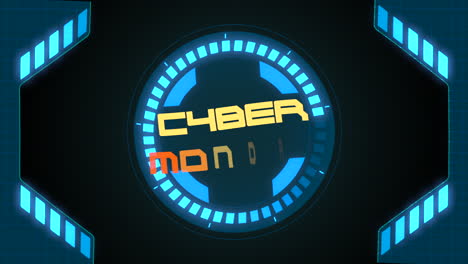 cyber monday on computer with hud elements