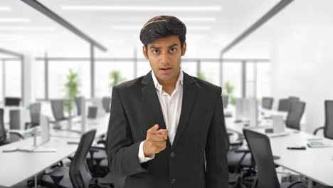 angry indian manager shouting on employees