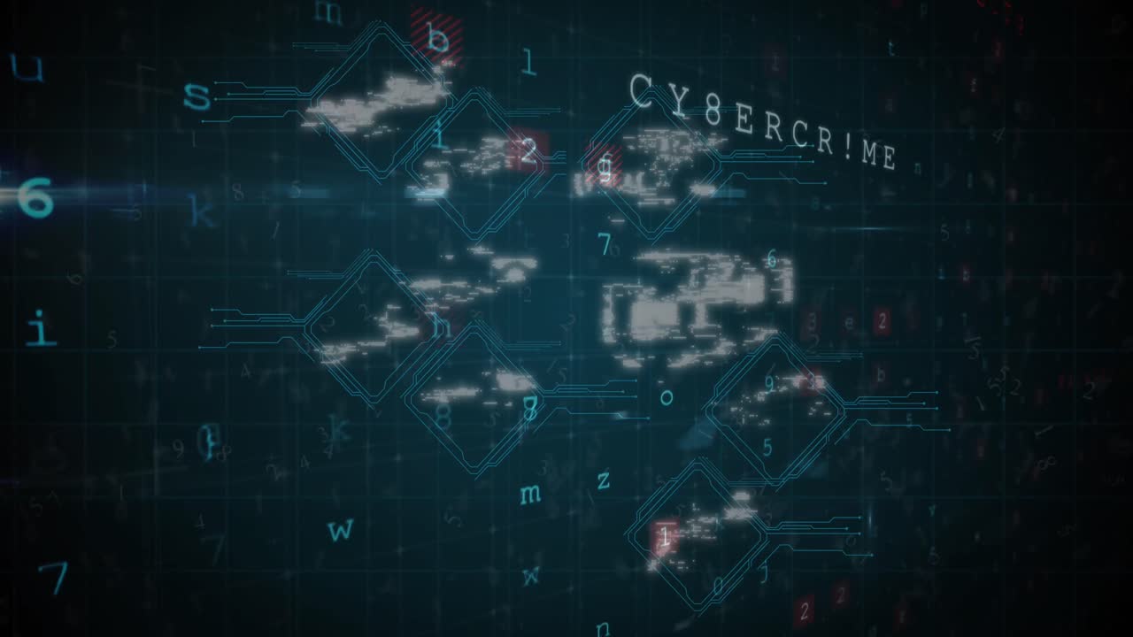 Cyber security digital icons and data processing against blue background