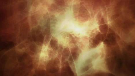 animation of glowing yellow light trials moving over dark background