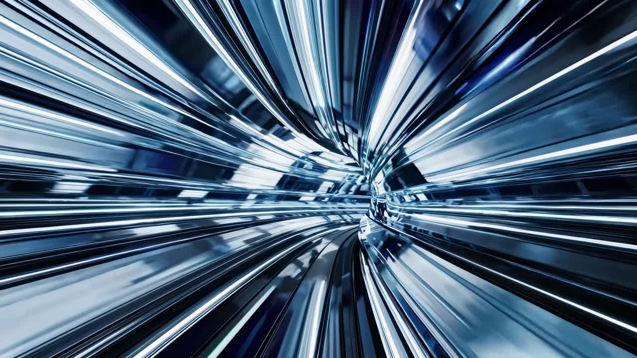 Futuristic Tunnel with Speed Lines