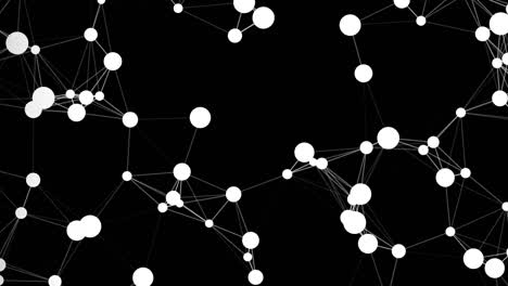 Network-animation-connected-dots-and-copy-space-on-black-background