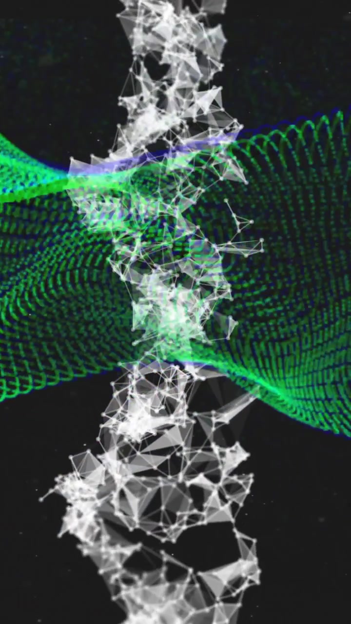 Animation of dna strand over moving spots